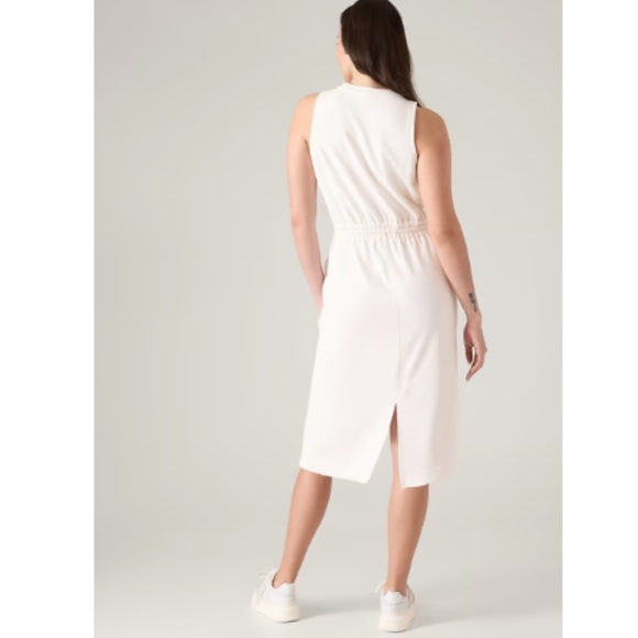 Athleta Medium Magnolia White Seasoft Midi Dress - Picture 3 of 7